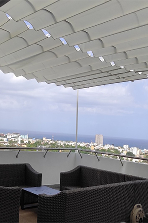 Palillería en penthouse con vista a la ciudad de Santo Domingo
